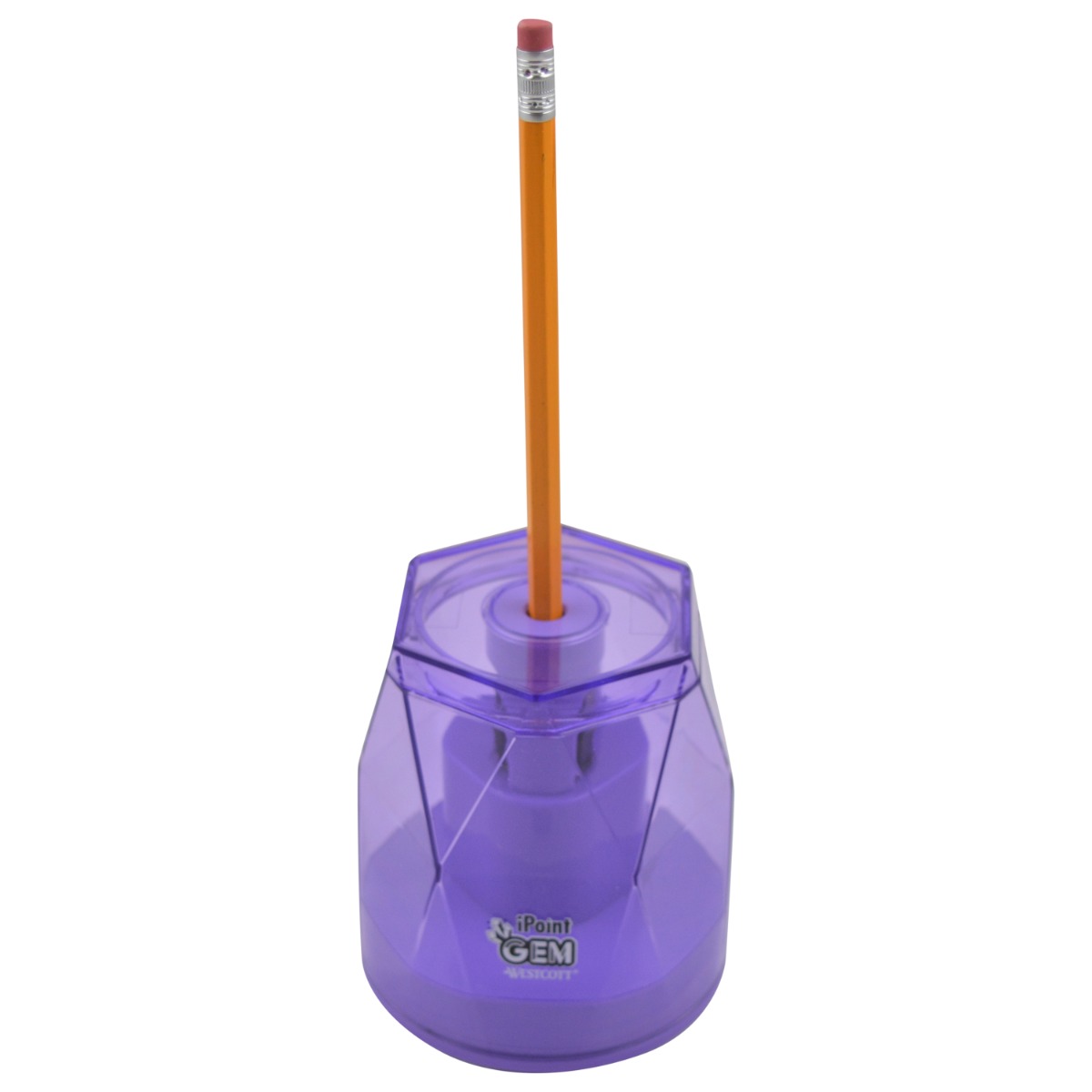 Westcott iPoint® GEM Battery Pencil Sharpener, Purple  (00576-PARENT)
