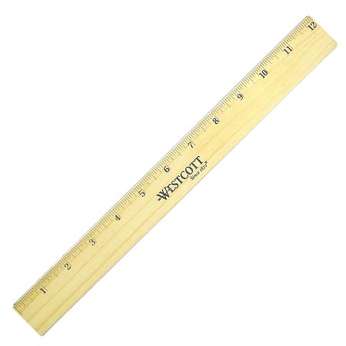 Westcott Ruler with Double Brass Edge, 12-Inch (05221)