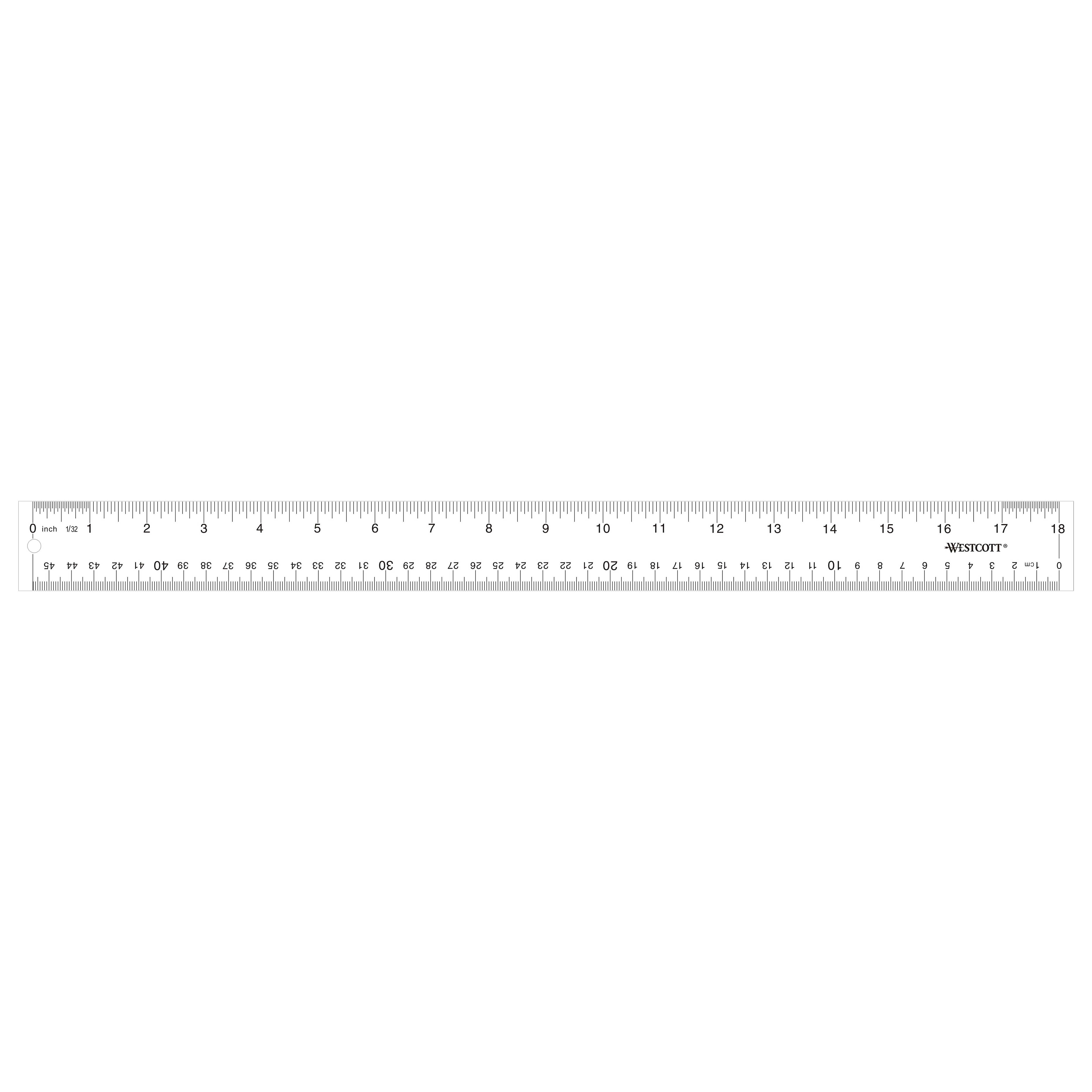 Clear Flexible Acrylic Ruler, Standard/Metric, 18 inch Long, Clear | Bundle of 2 Each