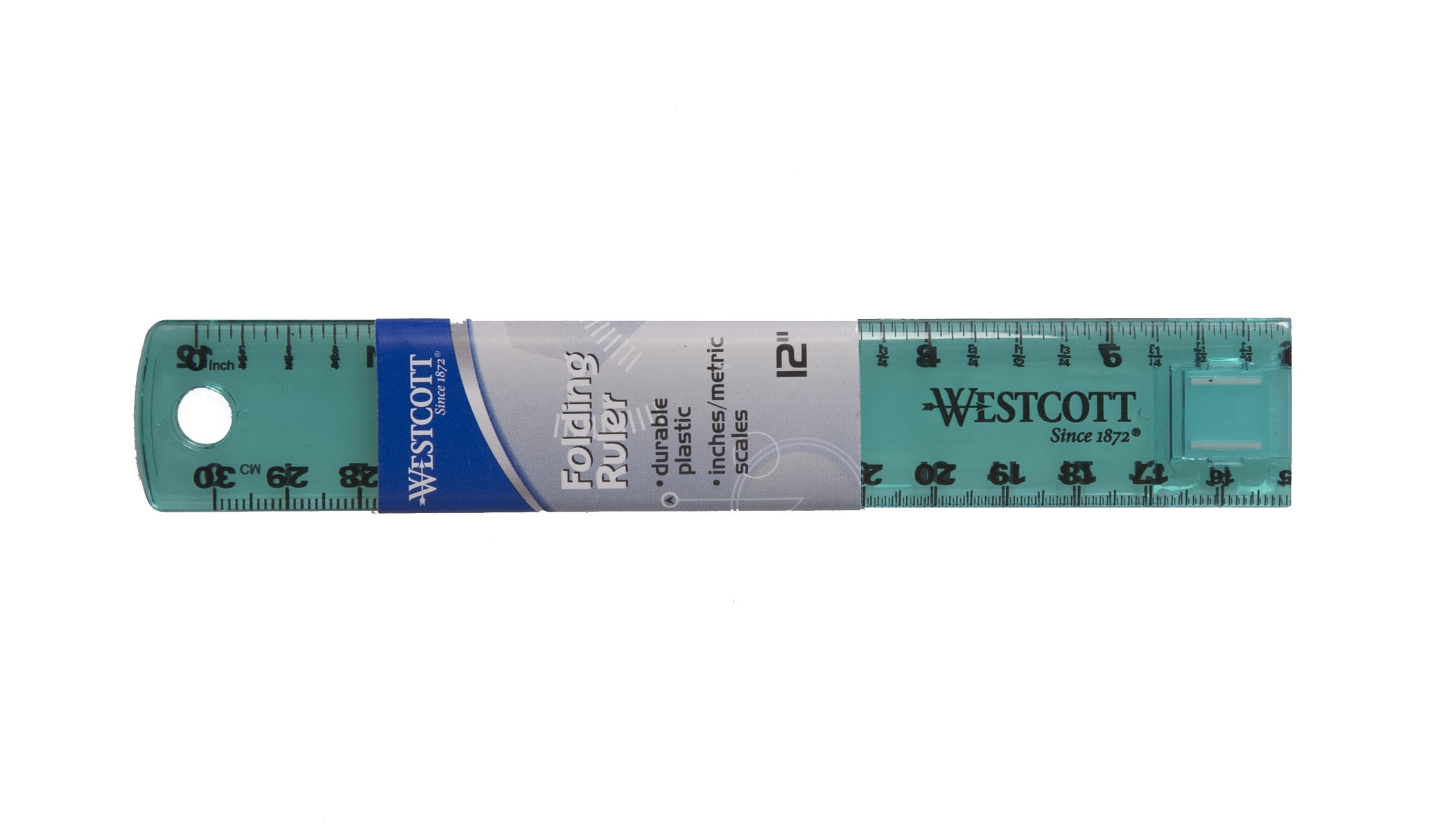 Westcott - Westcott Plastic Folding Ruler, Colors Vary (15390)