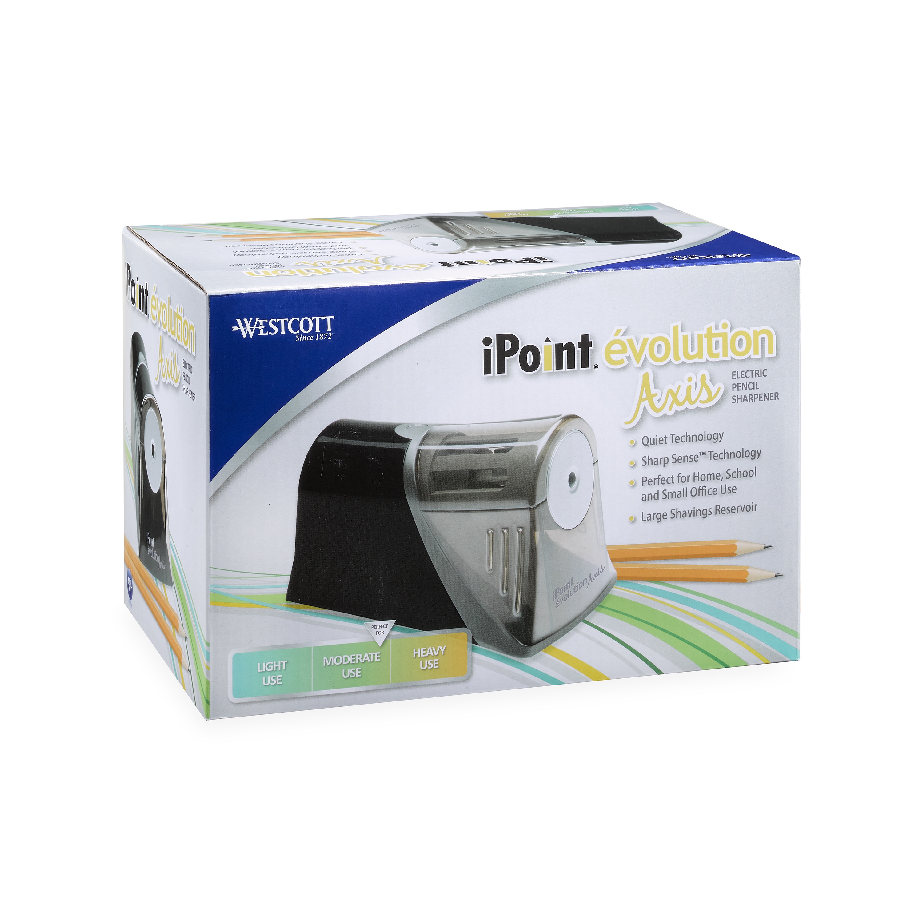 Westcott Axis iPoint Evolution Electric Pencil Sharpener for Home or Office (15510)