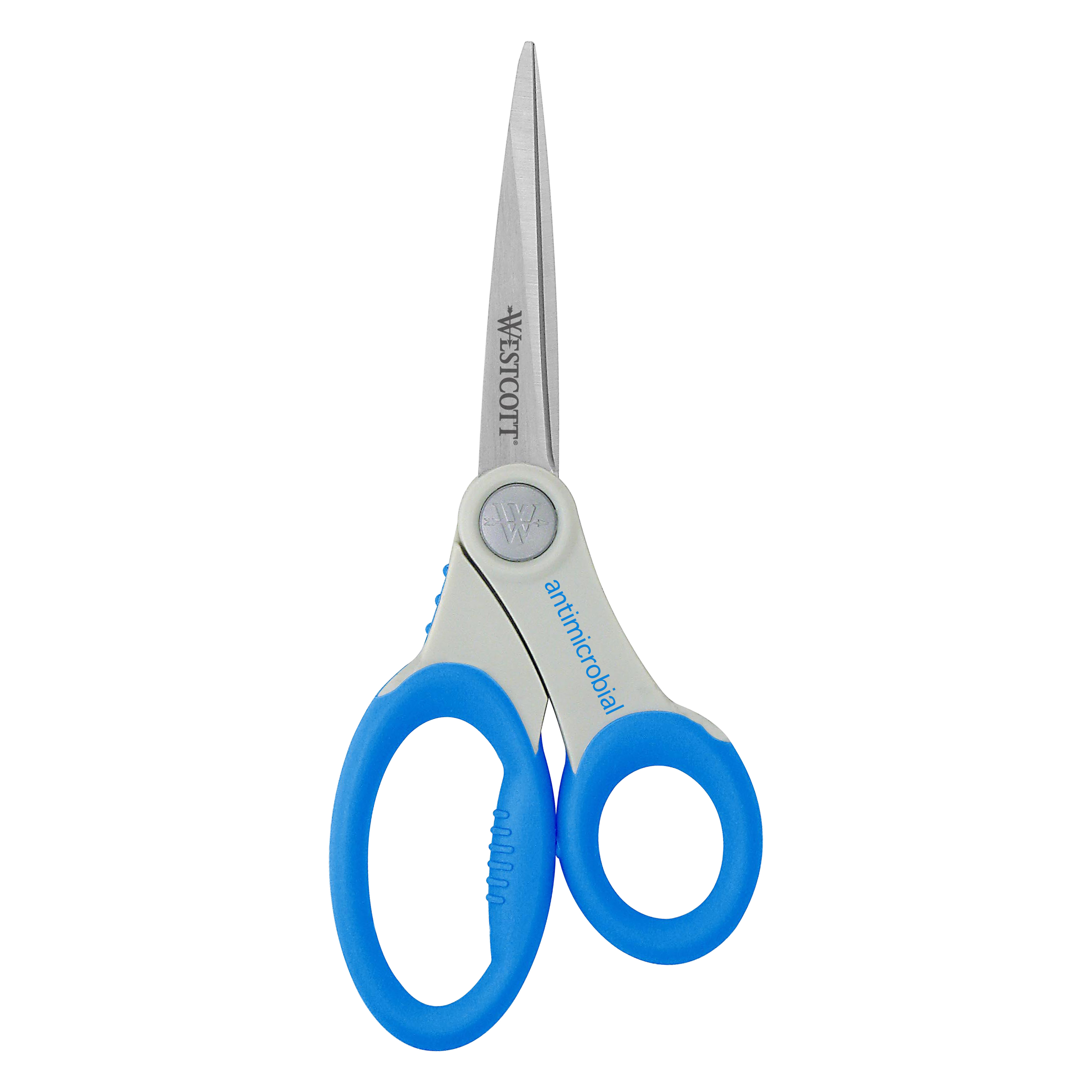 Westcott 8" Soft Handle Anti-microbial Straight Scissors, Blue (14643)