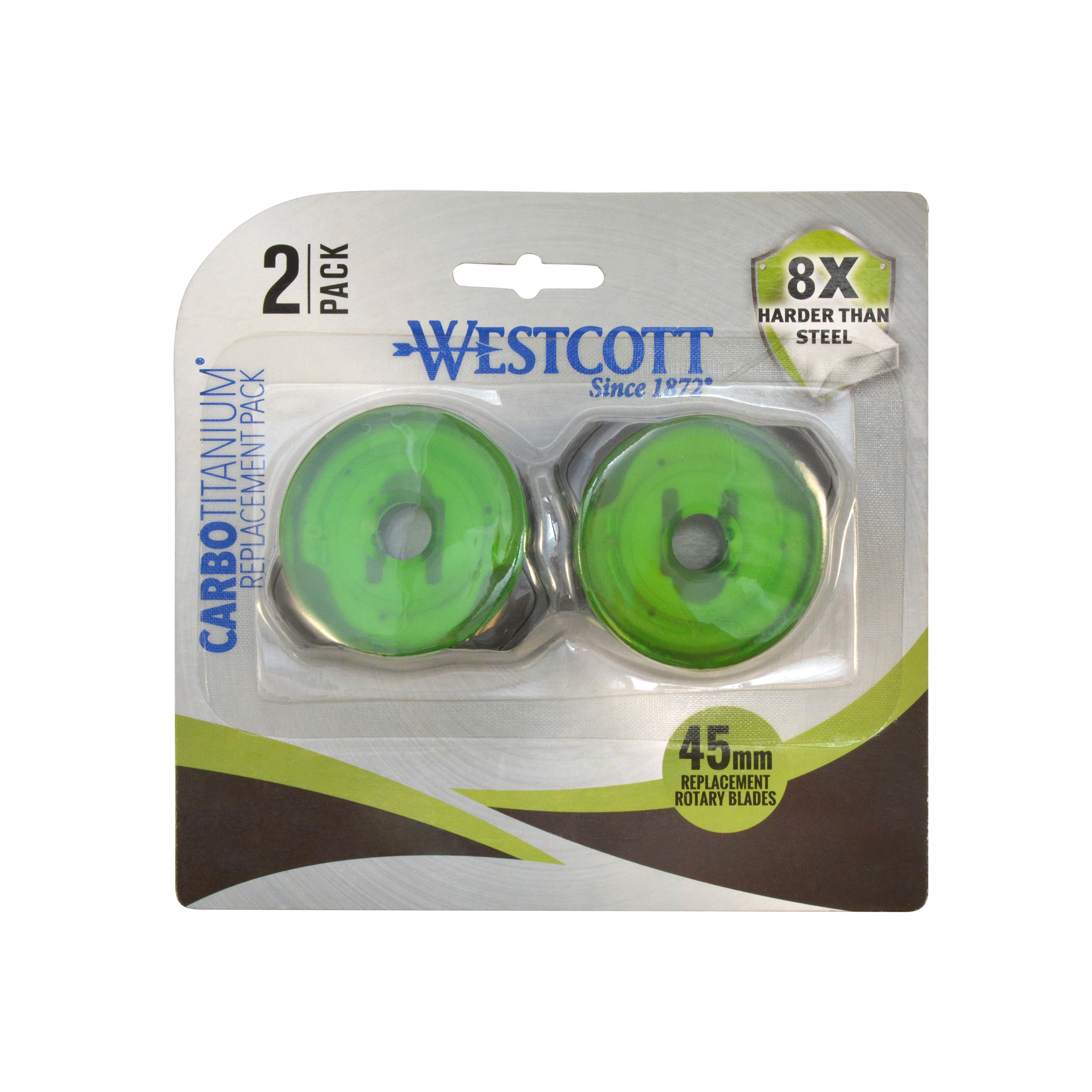 Westcott - Westcott Desktop CarboTitanium 45mm Rotary Replacement Blade,  2-Pack (16695)
