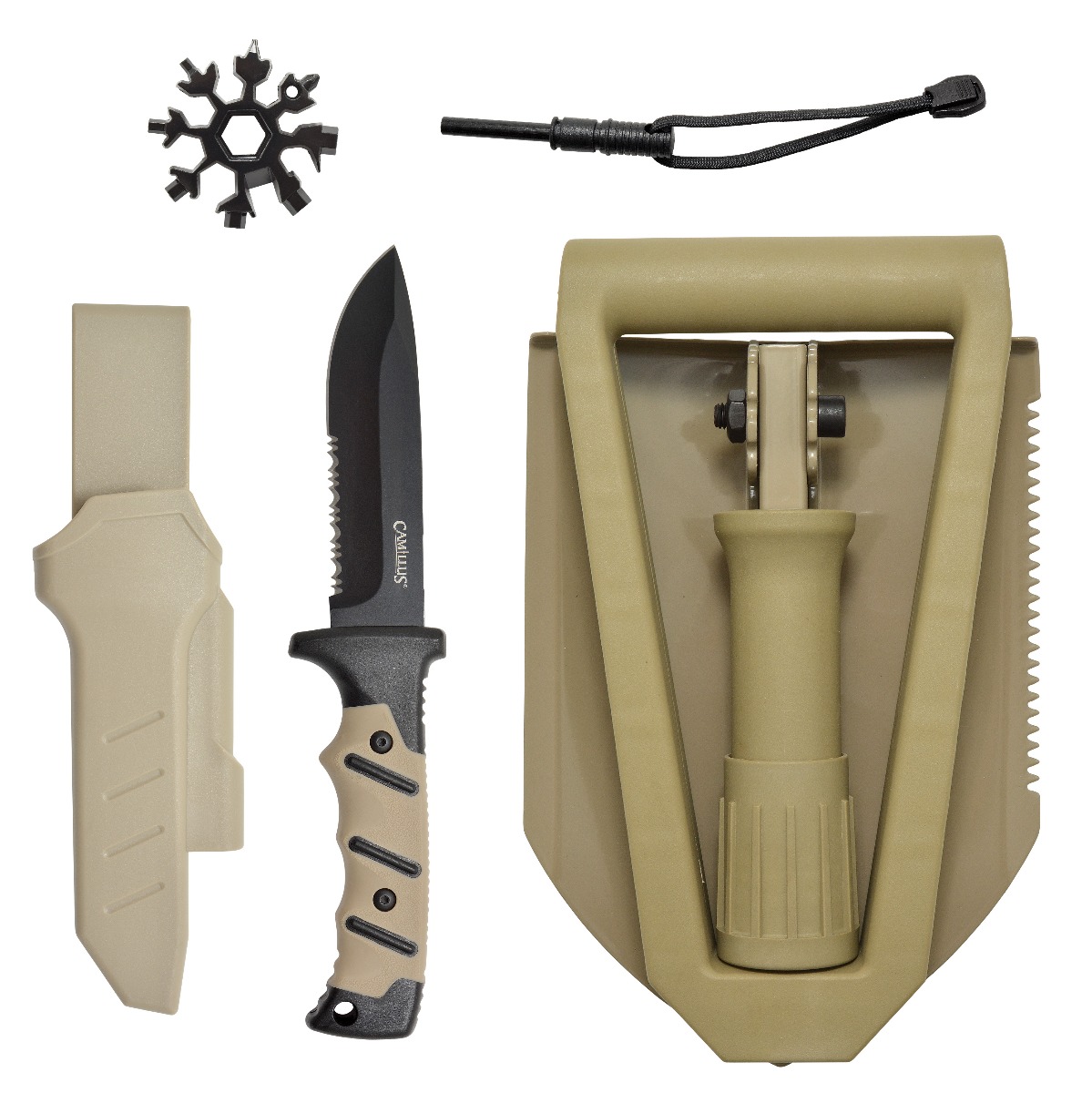 Camillus Frontier Pack, Hatchet, Fixed 3.5 Blade Knife