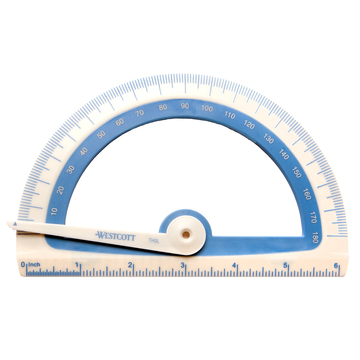 Westcott Soft Touch School Protractor With Anti-Microbial Protection, Assorted (14376)