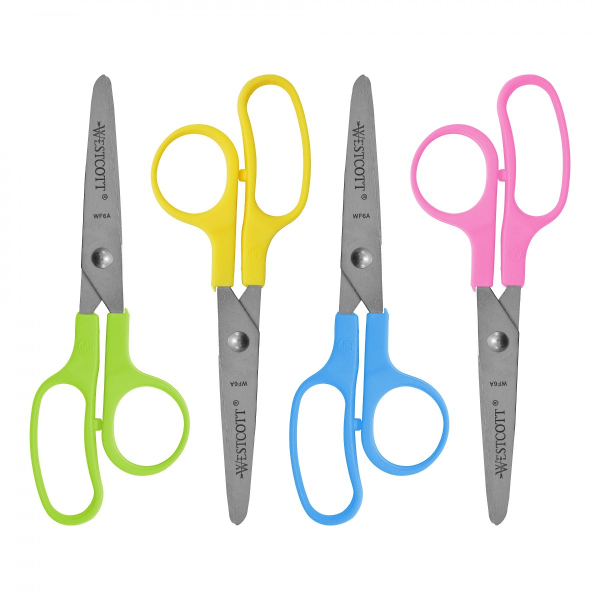 Westcott Kleenkut Kids' 5 Craft Scissors, Assorted Colour, Pointed Tip