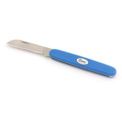 Clauss 6.5" Titanium Bonded Folding Knife - Straight Blade, Blue