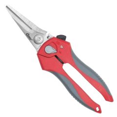 8" Straight Steel Snips with Wire Cutting Notch