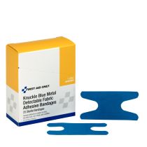 Blue Metal Detectable Fabric Knuckle Bandages, 25 Per Box
