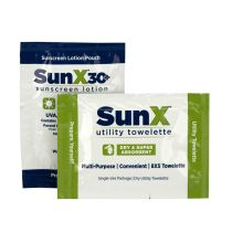 SunX30 Lotion and Wipe Combo Pack, 300 Per Box  