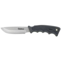 Western Titanium Bonded Fixed Blade Knife with Rubber Handle and Nylon Sheath