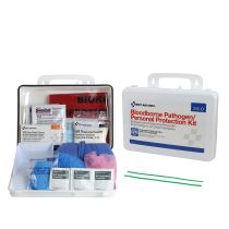 Bloodborne Pathogen (BBP) Spill Clean Up Kit & Personal Protection with CPR Pack, Plastic Case
