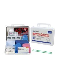 Blood borne Pathogen (BBP) & Personal Protection and Spill Clean Up Kit with CPR Micro shield, Plastic Case