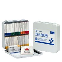 24 Unit First Aid Kit, Metal Case 