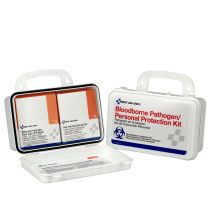 Bloodborne Pathogen (BBP) Unitized Spill Clean Up Kit with CPR, Plastic Case