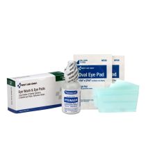 1 oz. Eyewash, Eye pads & Adhesive Strips, 1 set/box, a 5 Piece Set