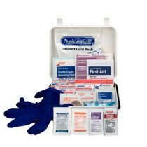 Travel First Aid Kit, Weatherproof Plastic Case, 64 pieces