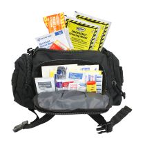 First Aid 3 Day Survival Kit with Emergency Food and Water, Black (73 Piece Kit) 