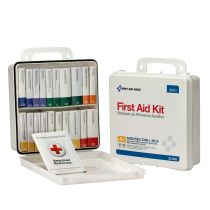 50 Person 24  First Aid Kit, Plastic, Weatherproof, Unit ANSI A+, Type III