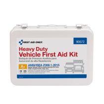 25 Person Vehicle First Aid Kit, Metal Weatherproof Case, ANSI Compliant