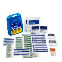 Mini Clear Blue Plastic 29-piece First Aid Kit