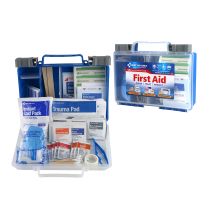 25-Person Clear Front Plastic First Aid Kit, 130 pieces