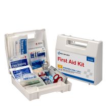 25 Person ANSI A Plastic First Aid Kit with Dividers, ANSI 2021 Compliant