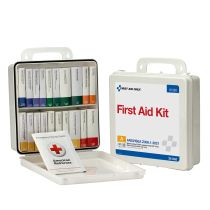 50 Person ANSI A 24 Unit Plastic First Aid Kit, ANSI 2021 Compliant