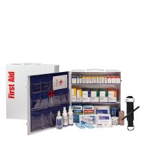 100 Person ANSI B 3 Shelf First Aid Cabinet, ANSI 2021 Compliant