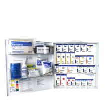 SmartCompliance Large ANSI B Metal First Aid Cabinet with Medications for General Business