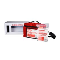 Bleeding Control Cabinet with Multiple Victim Bag for California Regulation AB2260, with Alarm