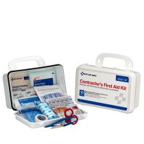 10 Person OSHA Contractor First Aid Kit, Plastic Case