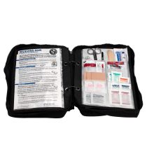 Deluxe Survival First Aid Kit in Ballistic Nylon Black Carry Case, 223 pieces