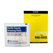 SmartCompliance Refill 3" x 3" Sterile Gauze Pads, Five bags of 2 Gauze Pads-This is a case of 24 bags