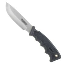 Western Titanium Bonded Fixed Blade Knife with Rubber Handle and Nylon Sheath