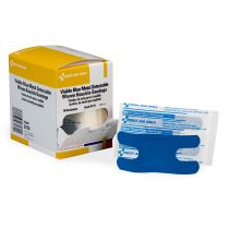 Blue Metal Detectable Fabric Knuckle Bandages, 40 Per Box 