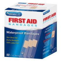 Waterproof Bandages, 3" x 1" , Box of 50 