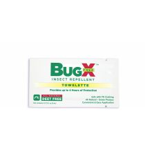 BugX DEET FREE Insect Repellent Wipes, 50 Per Box
