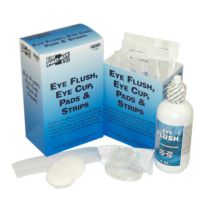 10 Piece Eye Wash Kit - 4 oz. Eyewash, Eye pads & Adhesive Strips, 1 set/box 