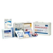 25 Person Contractor ANSI A+ First Aid Kit, Metal Case, Class I & II 