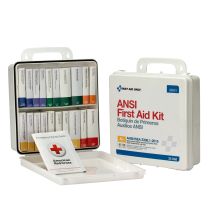 50 Person 24  First Aid Kit, Plastic, Weatherproof, Unit ANSI A+, Type III