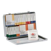 75 Person Unitized Metal First Aid Kit with BBP Pack, ANSI Compliant