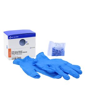 SmartCompliance Refill CPR Face Shield &  Nitrile Gloves, 1 Shield, 2 Pair Gloves per Box