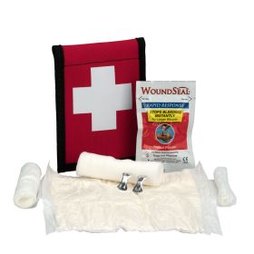 Climber's Blood stopper First Aid with Wound Seal Kit, Fabric Pouch