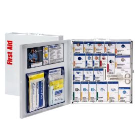 50 Person Large Metal SmartCompliance Food Service First Aid Cabinet with Medications 