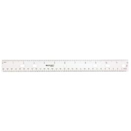 Westcott 12 English and Metric Plastic Ruler, Clear (45012) - Westcott