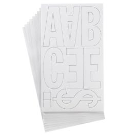 Westcott - Westcott LetterCraft Permanent Vinyl Letters, White