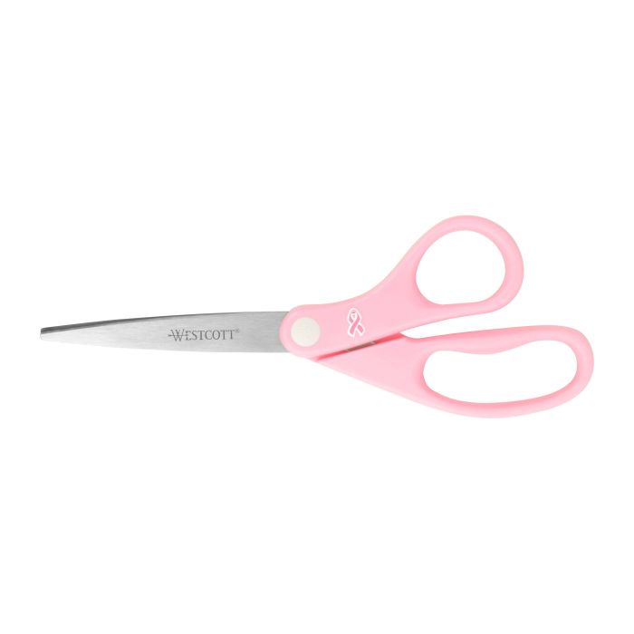 Westcott 8 Pink Ribbon Stainless Steel Scissors 8 W in 