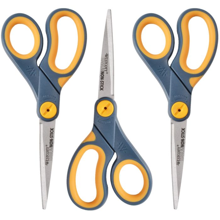 Westcott Straight Titanium Bonded Scissors 8 in.:Education Supplies,  Quantity