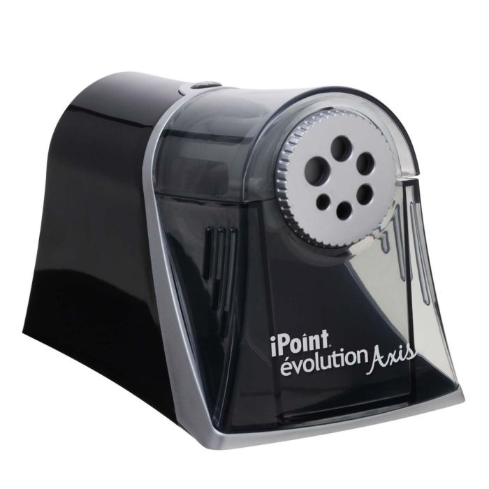 Westcott Electric iPoint Evolution Axis Heavy Duty Pencil Sharpener, Black  and Silver (15509)